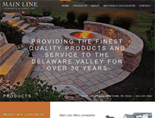 Tablet Screenshot of mainlineconcrete.com